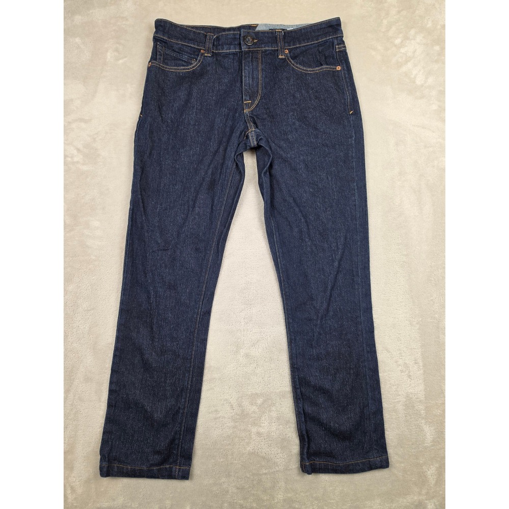 Volcom 2X4 Skinny Jeans Mens 32x28 Dark Wash Denim Stretch Skateboarding